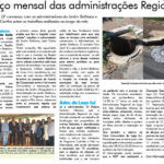 Balanço mensal das administrações Regionais