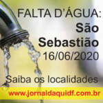 AVISO DE FALTA D’ÁGUA: São Sebastião