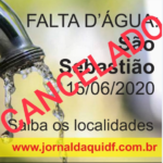 CANCELAMENTO DO AVISO DE FALTA D’ÁGUA 16/06