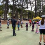 Ação educativa no Parque da Cidade com grupo de Patinadores
