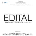 EDITAL PARA CONHECIMENTO DE TERCEIROS