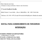 EDITAL PARA CONHECIMENTO DE TERCEIROS INTERDICÃO