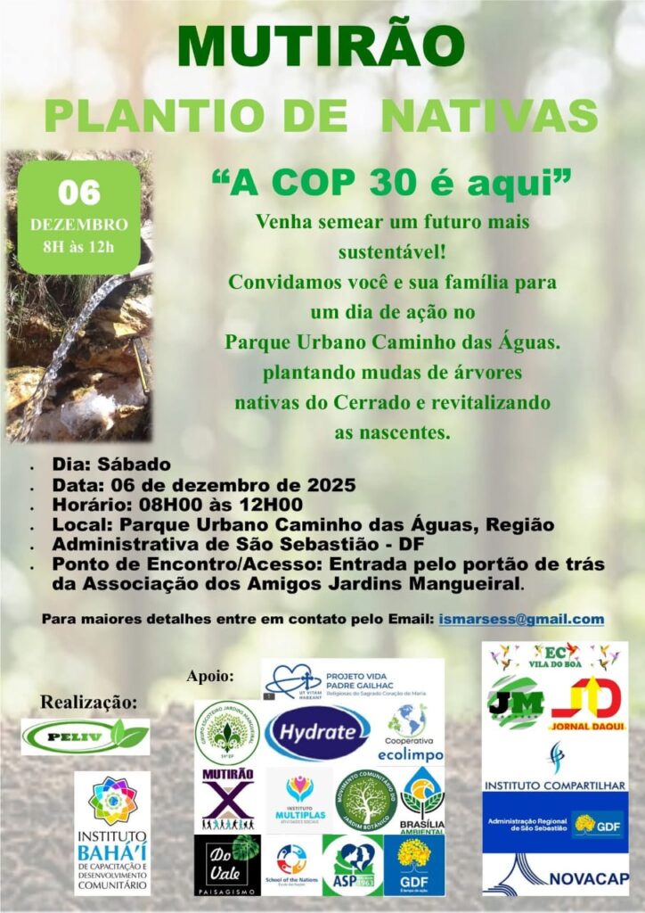 Multidão do Plantio vai mobilizar São Sebastião para recuperar o Cerrado