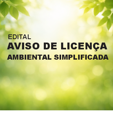 EDITAL AVISO DE LICENÇA AMBIENTAL