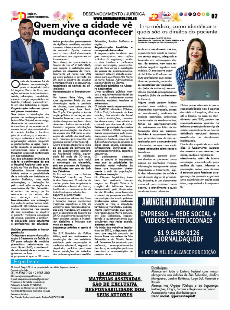 Quem vive a cidade vê a mudança acontecer