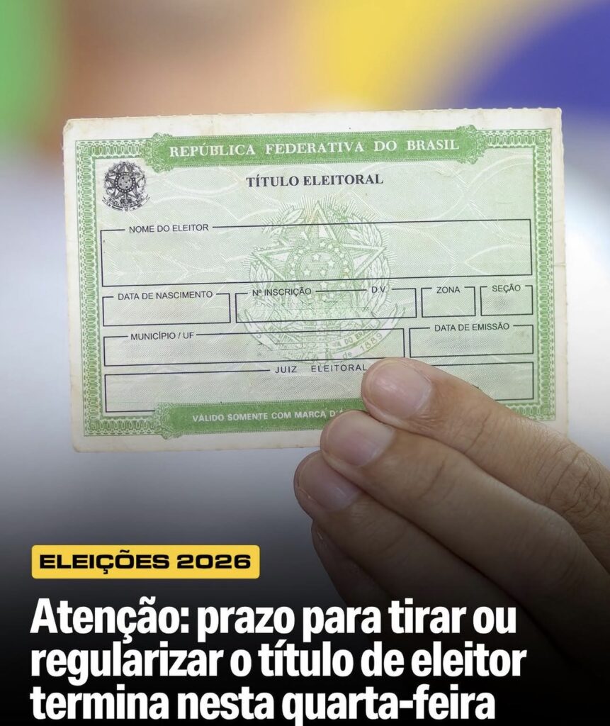 Prazo final para regularizar título de eleitor termina nesta quarta-feira (6)