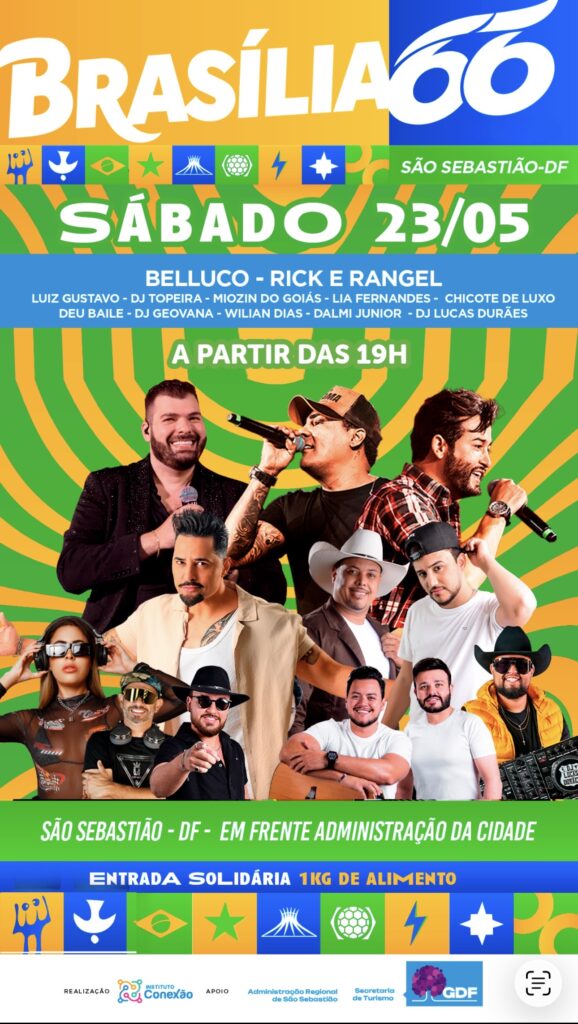 Brasília 66 movimenta São Sebastião com dois dias de shows e entrada solidária
