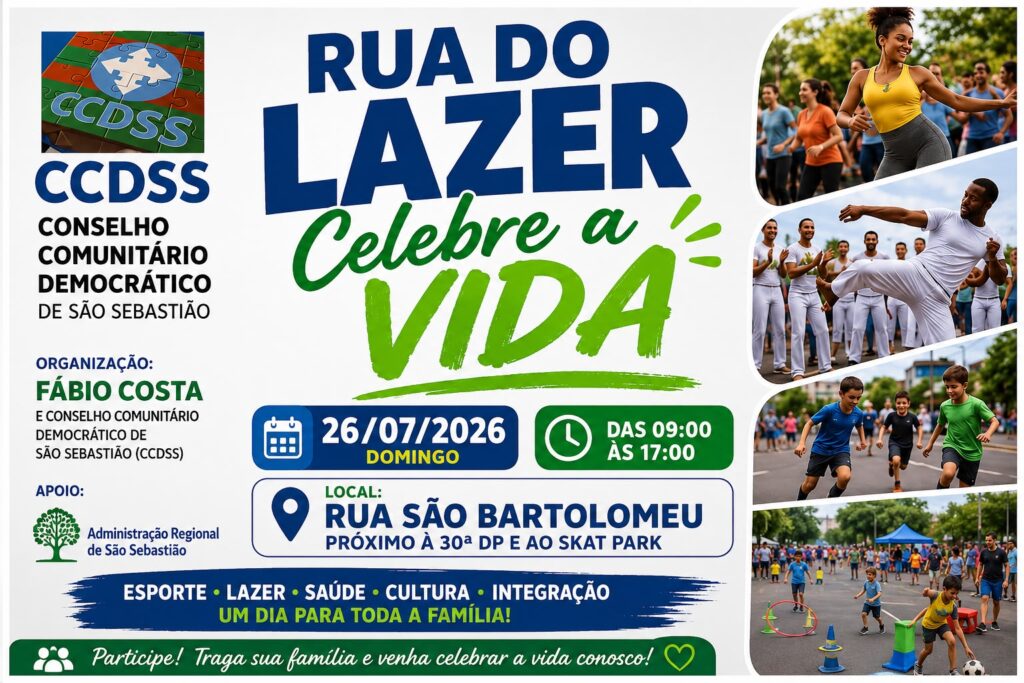 Rua do Lazer promove esporte, lazer e integração para toda a comunidade de São Sebastião