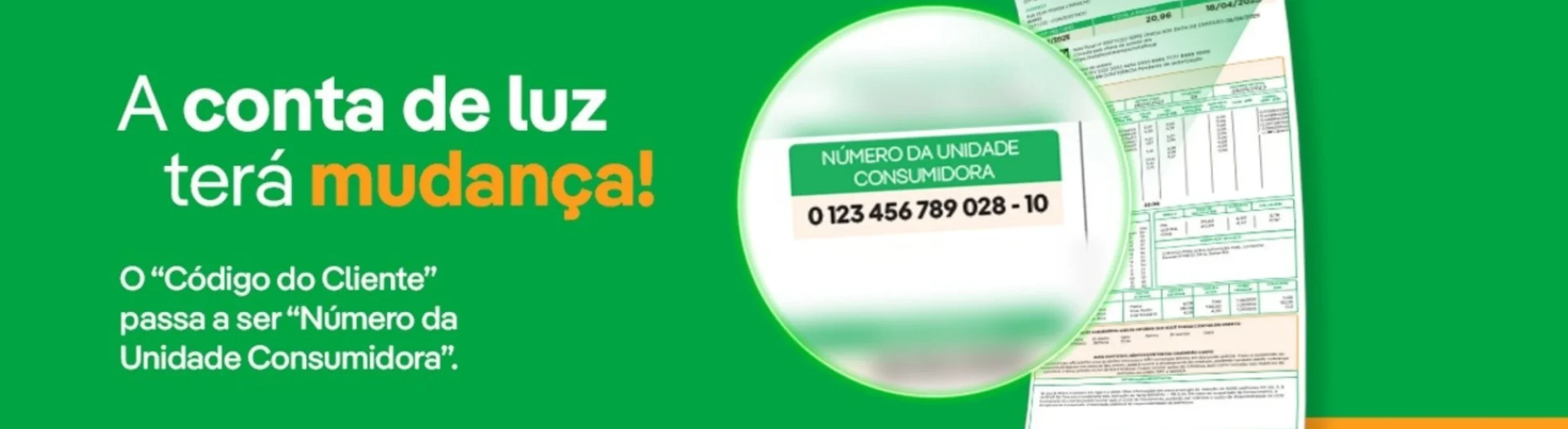 conta de luz mudança
